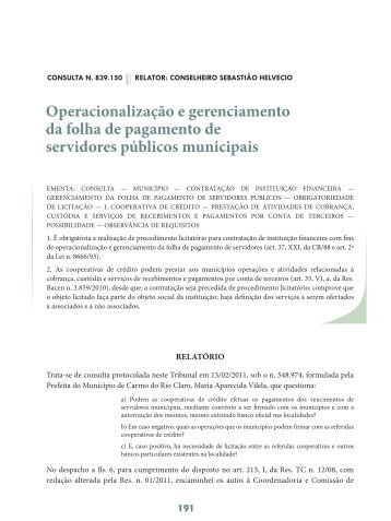 OperacionalizaÃ§Ã£o e gerenciamento da folha de ... - Revista do TCE