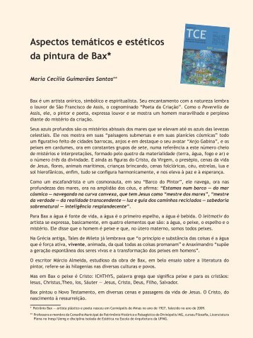 Aspectos temÃ¡ticos e estÃ©ticos da pintura de Bax - Revista do TCE