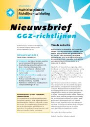 Download Nieuwsbrief nummer 2, december 2003 - GGZ-richtlijnen