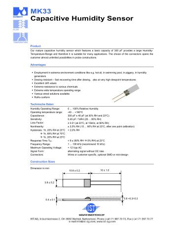 MK-33 (PDF 116,0 kB) - IST AG Innovative Sensor Technology