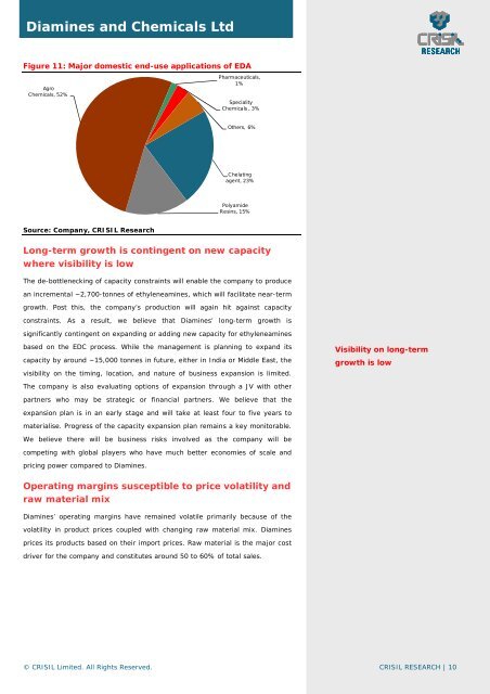 crisil report - Diamines And Chemicals Limited