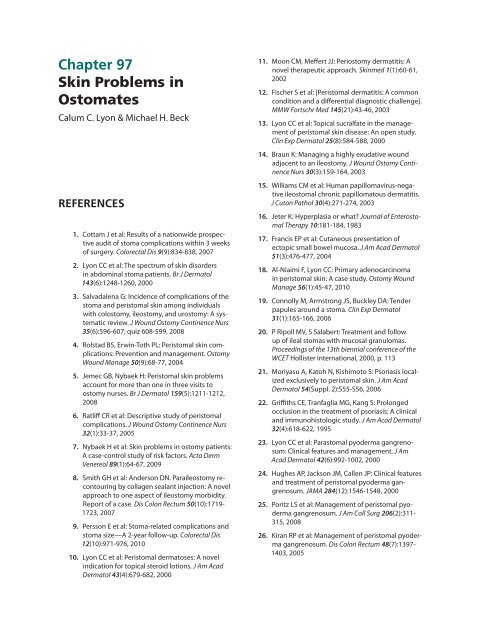 Ch. 97 Skin Problems in Ostomates
