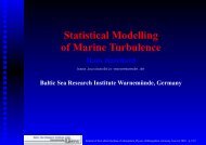 Statistical Modelling of Marine Turbulence Hans Burchard