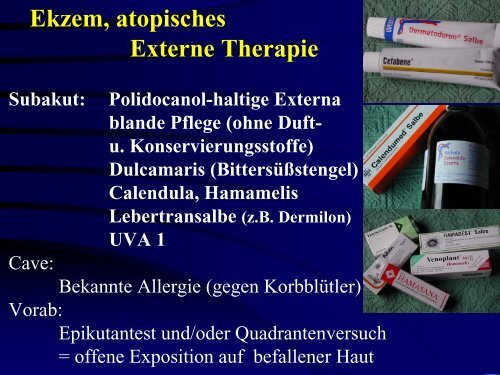 Ekzeme (Vortrag) - Derma-Hattingen