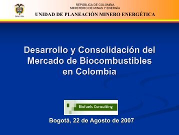 Biodiesel - Unidad de PlaneaciÃ³n Minero EnergÃ©tica, UPME