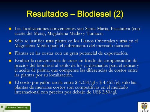 Biodiesel - Unidad de PlaneaciÃ³n Minero EnergÃ©tica, UPME