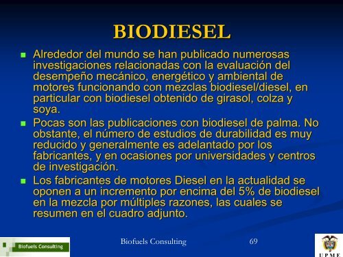 Biodiesel - Unidad de PlaneaciÃ³n Minero EnergÃ©tica, UPME