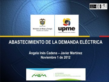 Abastecimiento de la Demanda ElÃ©ctrica. - Upme