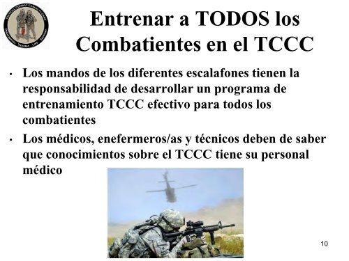 Temas de Actualidad para Mejorar la Asistencia TCCC Perfomance ...