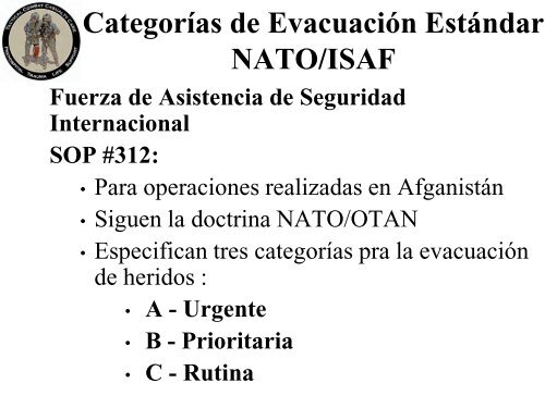 Temas de Actualidad para Mejorar la Asistencia TCCC Perfomance ...