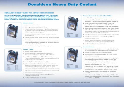 Donaldson Heavy Duty Coolant - odms.net.au