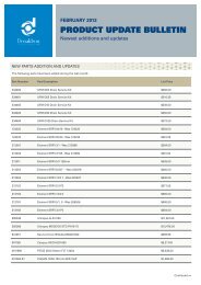 Product Update Bulletin - February 2011 - odms.net.au