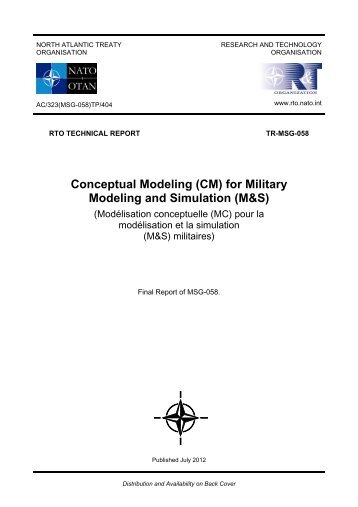 Conceptual Modeling (CM) for Military Modeling and Simulation (M&S)