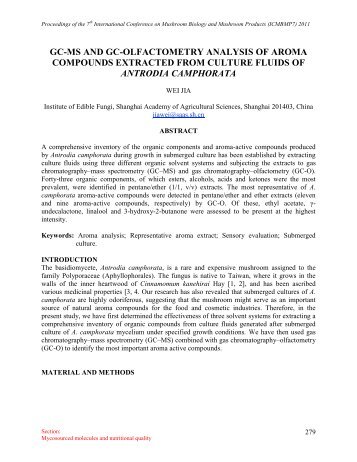 GC-MS and GC-olfactometry analysis of aroma compounds ...