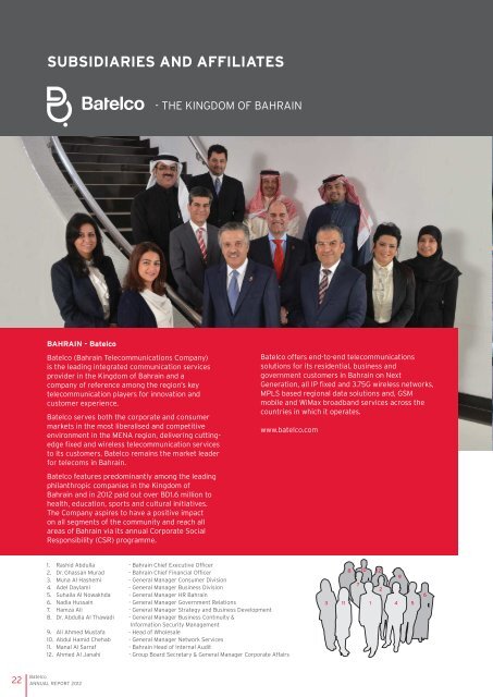 to download the latest Annual Report in PDF (2.2 MB) - Batelco Group