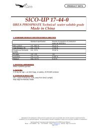 SICO-UP 17-44-0 UREA PHOSPHATE Technical water soluble ...