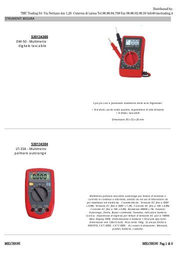 Distributed by: TMC Trading Srl -Via Nettuno km 1,25 -Cisterna di ...