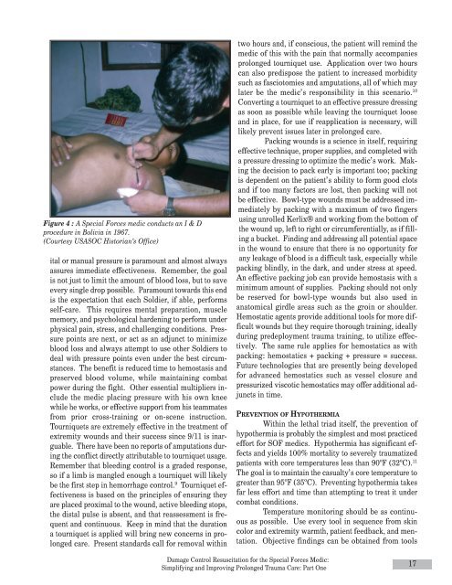 Risk G. Hetzler M. Damage Control Resuscitation for the Special ...