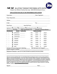 Rental Request Form - Millstone Township Schools