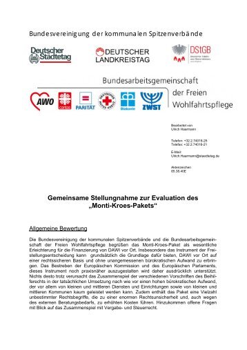 Gemeinsame Stellungnahme zur Evaluation des - EUFIS