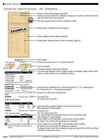 wood doors technical specifications - 45Â° assembly - COMPLIS