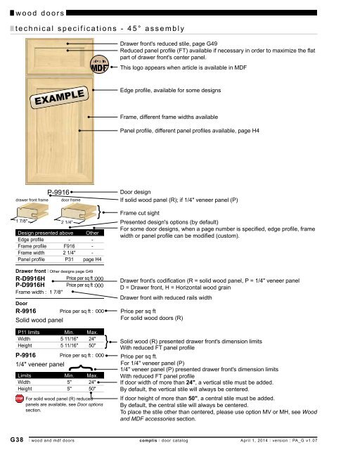 Door Specifications and Terms