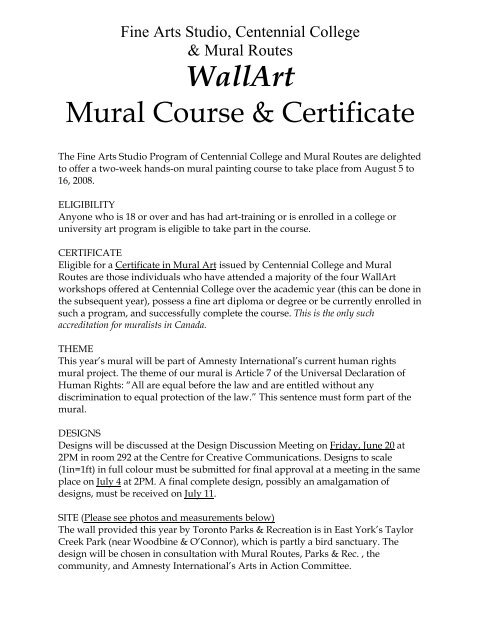 WallArt Mural Course & Certificate - Mural Routes