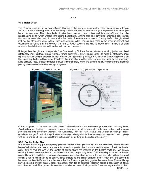 recent advances in ginning for lowering cost and ... - Bajaj Group