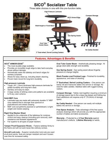 SICO Socializer Table - Sico Inc.