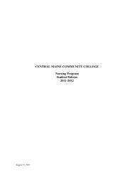 CMCC Nursing Policies - CM-Connect - Central Maine Community ...