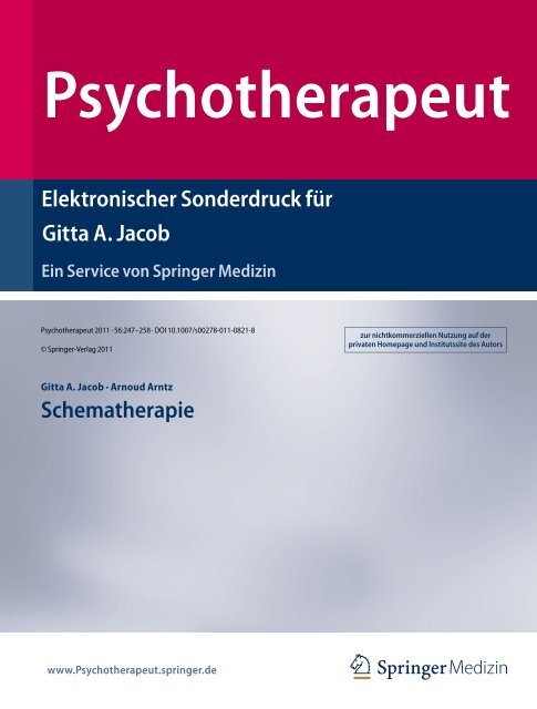 Psychotherapeut - Dr. Gitta Jacob