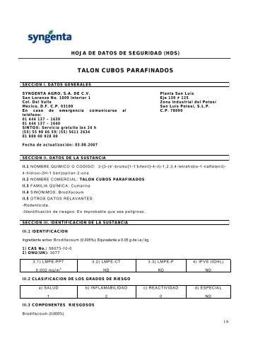HDS Talon Cubos Parafinados.pdf - Syngenta