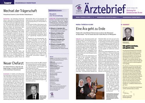 Ärztebrief 11/1 - Maria-Theresia-Klinik