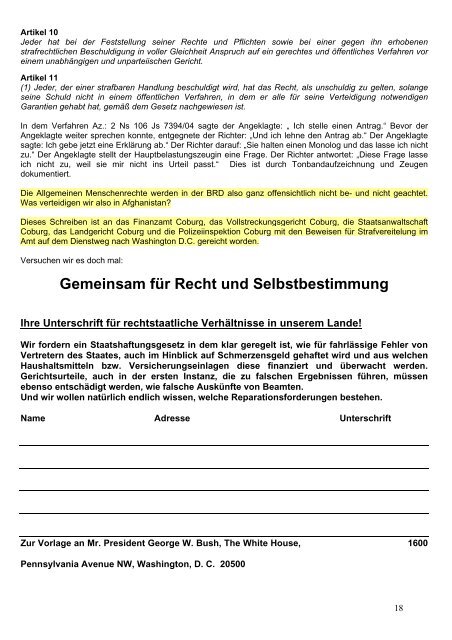 Gemeinsam für Recht und Selbstbestimmung - beim Bund fuer das ...