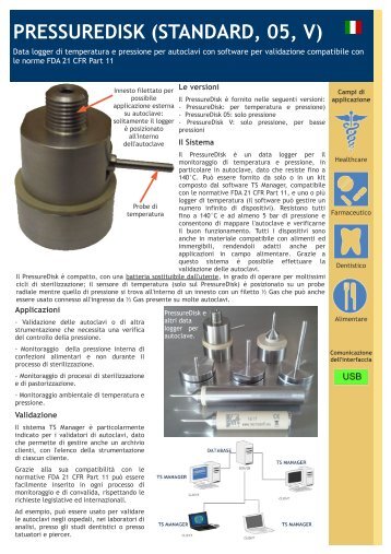 Scheda tecnica PressureDisk, Italiano - Tecnosoft