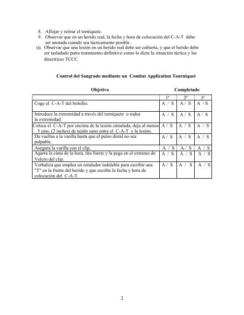 Hoja de Habilidad CAT 020502 CAT Skill Sheet 101101