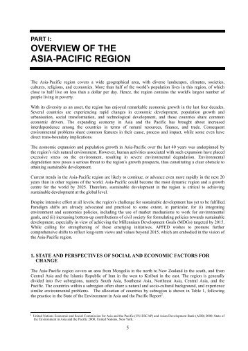 OVERVIEW OF THE ASIA-PACIFIC REGION - APFED