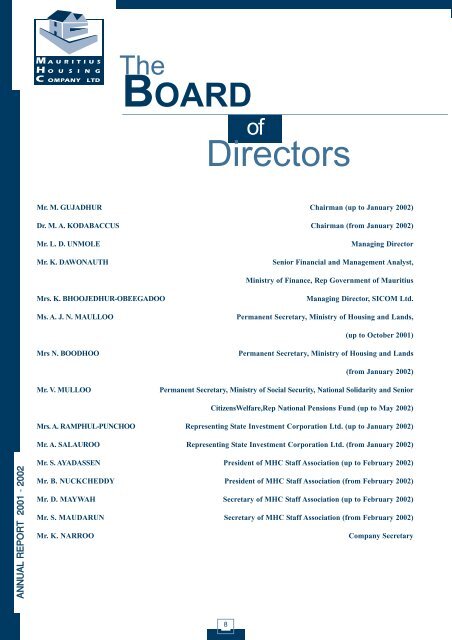 notes - Mauritius Housing MHC