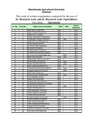 The result of written examination conducted for the post of Sr ...