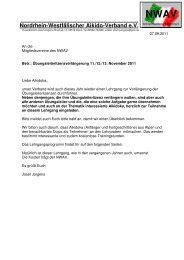 NWAV - Nordrhein-Westfälischer Aikido Verband eV