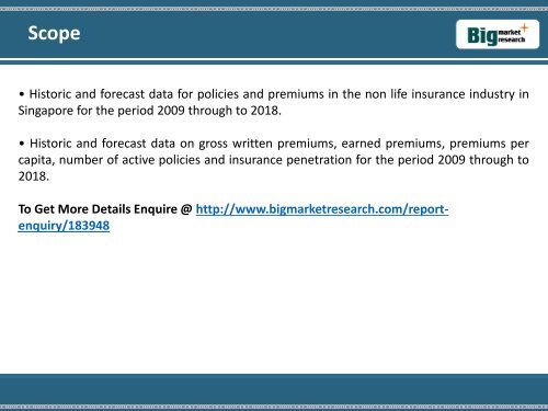 Non-Life Insurance Policies and Premiums in Singapore to 2018: Market Databook