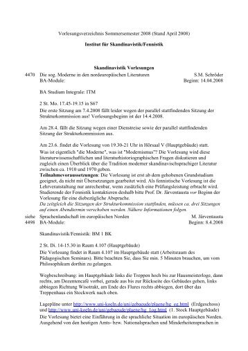 Sommer 08 - Institut  für Skandinavistik / Fennistik