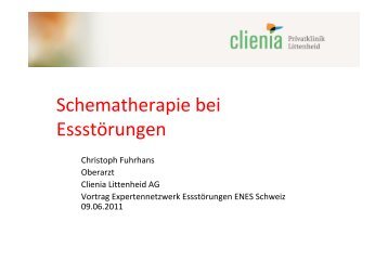 "Schematherapie bei Essstörungen" (Christoph Fuhrhans) - ISTOS