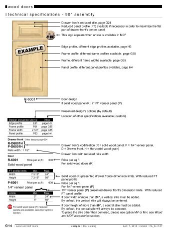 wood doors technical specifications - 90Â° assembly - COMPLIS