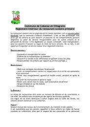 RÃ¨glement intÃ©rieur de la cantine scolaire primaire - Commune et ...