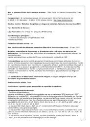 Nom et adresse officiels de l'organisme acheteur : Office Public de l ...