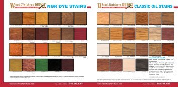 CLASSIC OIL STAINS NGR DYE STAINS - Wood Finisher's Depot