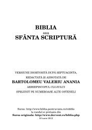 BIBLIA SFÂNTA SCRIPTURĂ