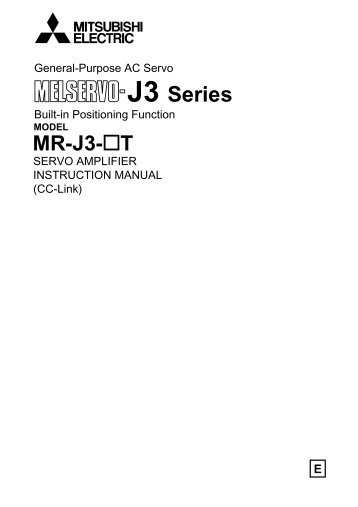 MR-J3-T Instruction Manual - Automation Systems and Controls