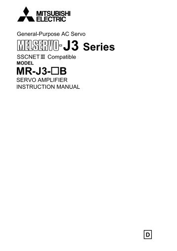 MR-J3-B Instruction Manual